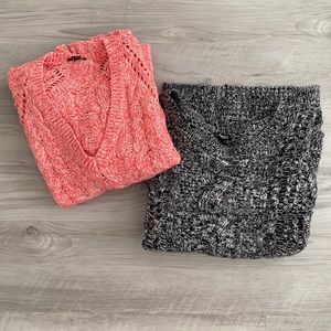 Express 2 bundle oversized cotton sweater marbled